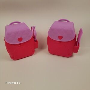 Cutie Cuts Pink Purple Backpack Purse With Comb Scissors Toy Set